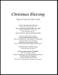 Christmas Blessing SATB choral sheet music cover